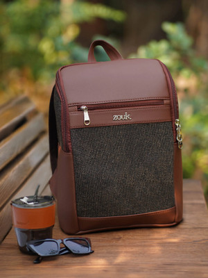 ZOUK Bristel Amalia Daypack 10.6 L Laptop Backpack(Brown)