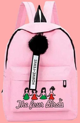 Trenzu Attractive Women's Girls Backpacks - Extra Spacious 20 L Backpack(Pink)