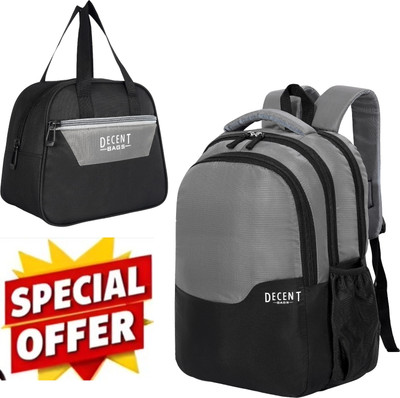 IRY 27.5 L Laptop Backpack LUNCH BAG (GREY) 27 L Laptop Backpack(Grey)