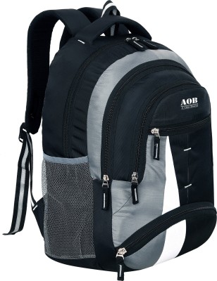 aob Large 35 L Laptop Backpack Spacy unisex with reflective strip 35 L Laptop Backpack(Black)