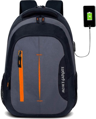 MOM'S GADGETS Laptop Backpack With 3 Compartment Office, Travel And College 30 L Laptop Backpack(Black, Orange)