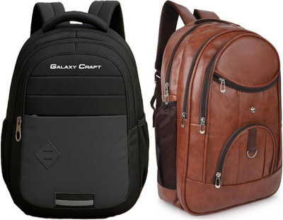 Galaxy Craft Trendy Backpack for School & College – Spacious & Stylish 30 L Backpack(Black, Grey, Tan)