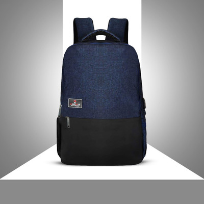 HikerHive Empyre- Waterproof Bag for Men/ Women, Trolley Strap,USB Port,Organiser 27 L Laptop Backpack(Blue)