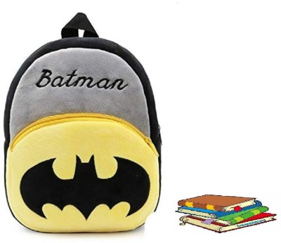 7Eleven Enterprise Kids School Bag Batman Soft Plush Cartoon Baby Boys/Girls Plush Bag 11 L Backpack(Black)