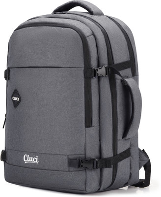 Cluci Seek Expandable Unisex with Suitcase compartment 40 L Laptop Backpack(Black)