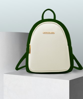 ASTIR COLLEEN Leather Women/Girls Sling Bag Cum Backpack (Big-Pocket) 10 L Backpack(Green, White)