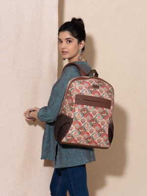 ZOUK Mughal Art Multicolor Classic Backpack 16 L Laptop Backpack(Multicolor)