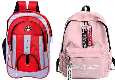 khatushyam collection A_1PC_RED_TYCOON & CT_ PINK_-@_-1_abc 30 L Backpack(Red, Pink)