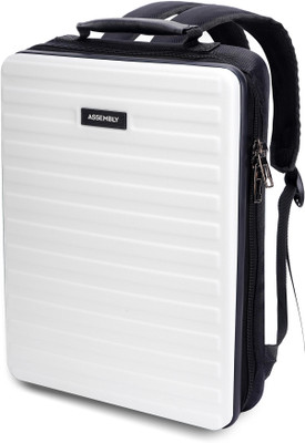 Assembly Hard Shell Travel Bag with Padded Compartment 12 L Laptop Backpack(Silver)