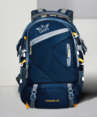 3SIX5 Heavy Duty Traverse Collection Unisex Travel 45 L Laptop Backpack(Blue)