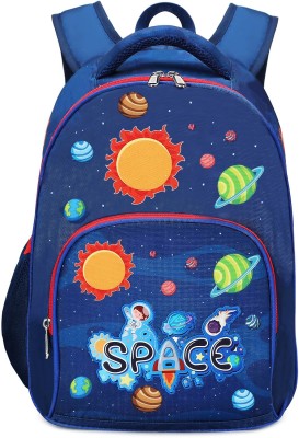 Frantic Polyester 26 L School Backpack With Pencil School Bag Class 1 to 8 Daypack 26 L Backpack(Blue)