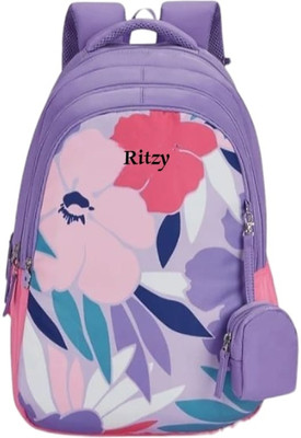 RITZY 40 L GIRLS AND WOMEN Backpack FOR SCHOOL COLLEGE TRAVEL BACKPACK22(pink purple) 40 L Backpack(Purple, Pink)