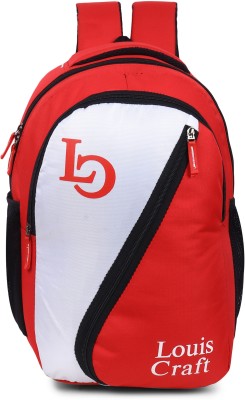 Louis Craft Large 30 L Laptop Backpack unisex backpack with rain cover and reflective strip 30 L Laptop Backpack(Red)