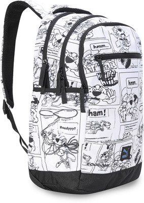 PUMA SUPER Backpack 26.226 L Laptop Backpack(Black, White)
