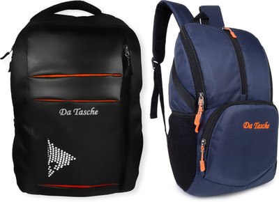 Da Tasche REX MIX BLK 30 L Laptop Backpack(Black, Blue)