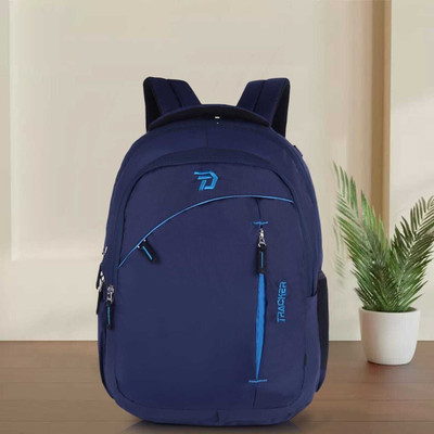 Tracker TRK-322 Multi-Pocket Water-Resistant Daypack for College, Travel & Office 35 L Laptop Backpack(Blue)
