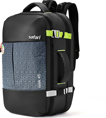 SAFARI Seek Expandable Unisex with Suitcase compartment 45 L Large Laptop Backpack(Grey)