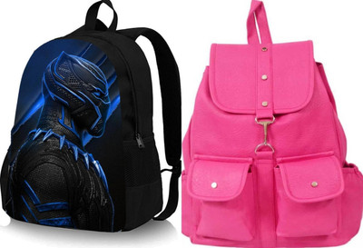 khatushyam collection A_PANTHERBLUE_@@_1PC & pc38_abc 30 L Backpack(Black, Pink)