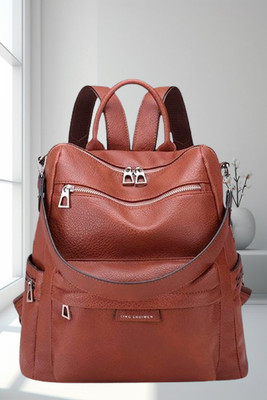 HouseOfCommon Women Backpack Student Backpack Lightweight Comfortable 25 L Backpack(Tan)