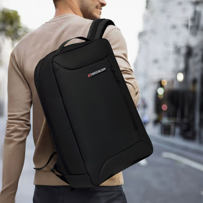 SWISS MILITARY MODPACK Multi-Utility Office/Travel Backpack with Quick, Anti-Theft Pocket 20 L Backpack(Black)