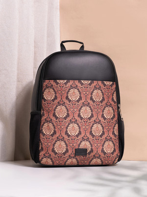 ZOUK Jodhpur Damask Statement Backpack 16.9 L Laptop Backpack(Brown)