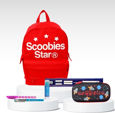 Scoobies Star Red Bag Combo 16 L Backpack(Multicolor)
