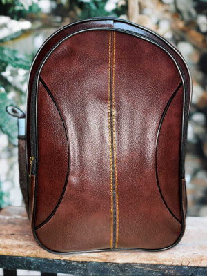 R S Traders medium new look 30 L laptop backpack for multipurpose uses styles leather look 30 L Laptop Backpack(Brown)