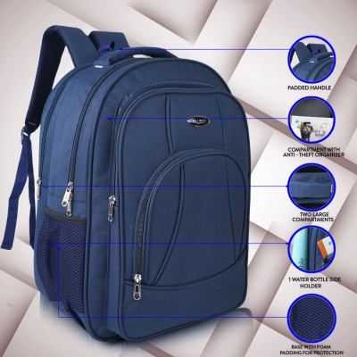 Half Moon Casual 15.6 In Laptop Shoulder Office College Men & Women Backpack 35 L Laptop Backpack(Blue)