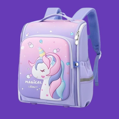 Sageware 3D Print School Bag for Kids Boys & Girls Trendy Backpack for School & Travel 20 L Backpack(Purple)