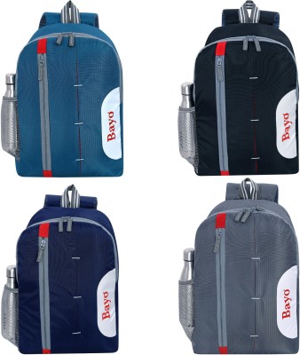 bayo Grey Black NBlue & SBlue 4 pc combo For School Collage Office Tuition & Picnic 25 L Laptop Backpack(Grey, Blue, Black, Multicolor)