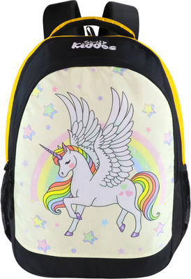Mike Smily Kiddos Junior Unicorn Theme School Bag 29 L Backpack(Yellow)