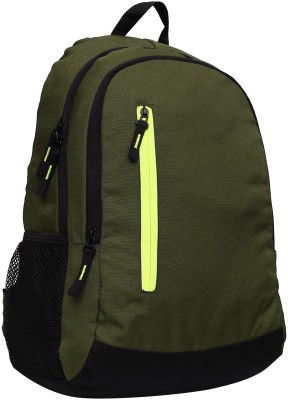 SPIRITED Bag 1019 Eco Light weight Laptop Bag 18 L Backpack(Green, Black)