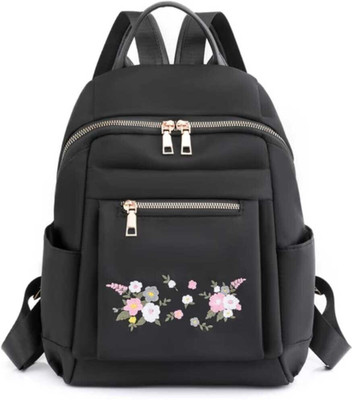 Cleto BLACK COMBO Fancy style backpack for girls | college Bag 10 L Laptop Backpack(Black)