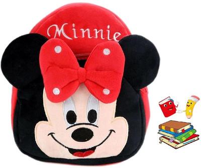 Aveek Soft Toy Bag Minnie Plush Bag For Cute Kids 2-5 Years Plush Bag (Red,4L) 4 L Backpack(Red)