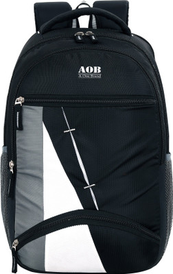 aob school bag tution bag college bags backpack Waterproof laptop bag for classes 35 L Laptop Backpack(Black, White, Grey)