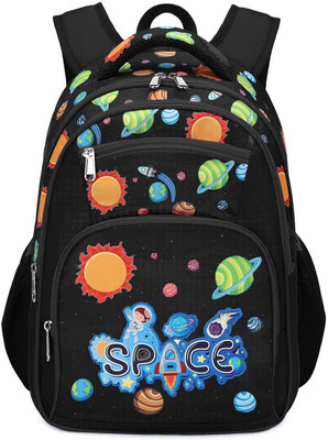 Frantic Waterproof Polyester 26 L School Backpack With Pencil/Staionery Pouch 26 L Backpack(Black)