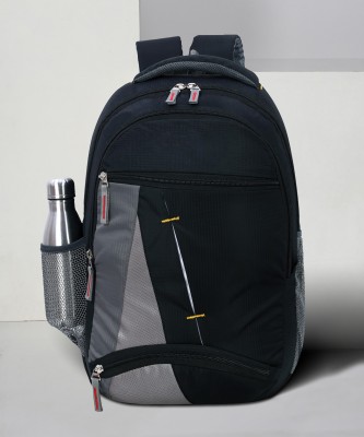 MOM'S GADGETS Laptop Backpack 1010 Medium Waterproof School Bag/College Bag/For Unisex 30 L Backpack(Black, Grey)