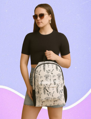 ARADHNA A soft women bagpack 15 L Backpack(White)