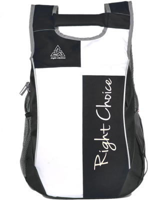 RIGHT CHOICE ( 2200 )stylish tuff quality college school casual bag boy & girl 21 L Backpack(Black, White)