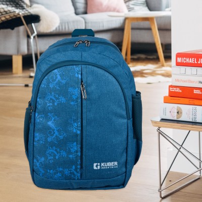 Heart Home 3 Compartments Half Print Mini School Backpack for Boys & Girls|Green 20 L Backpack(Green)