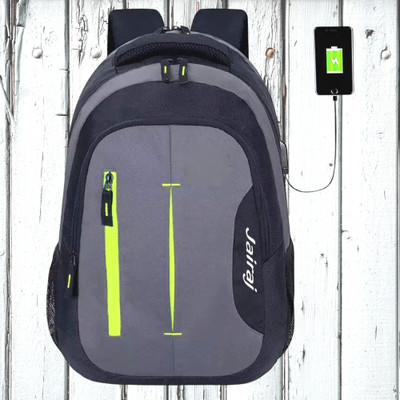 JairaJ backpack bag laptop bag school backpag(19*14) 34 L Laptop Backpack(Black, Grey)