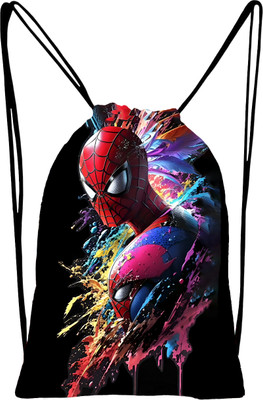 Cp Bigbasket Printed Dori Bag Drawstring Bag Small Bag Gym & Sports Bag 12 L Backpack(Black)