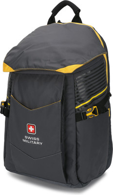 SWISS MILITARY Dazzler Grey & Yellow 15.6 Inch Laptop Backpack with Unique Canopy Design 26 L Backpack(Yellow)