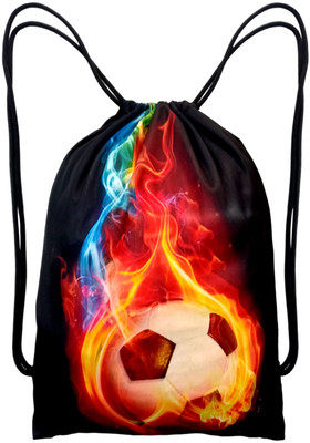 CSZ Adorable Printed Drawstring Polyester Backpack for Sports/ Gym/ Yogs/ Casual 18 L Backpack(Black)
