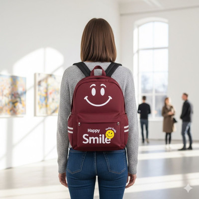 SBGT Happy Smile Bag Backpack for Girls/Boys/ Kids Bag 25 L Backpack(Maroon)