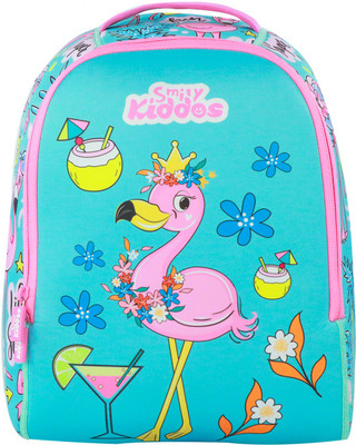 smily kiddos Junior backpack - Flamingo Light blue & pink 5 L Backpack(Blue)
