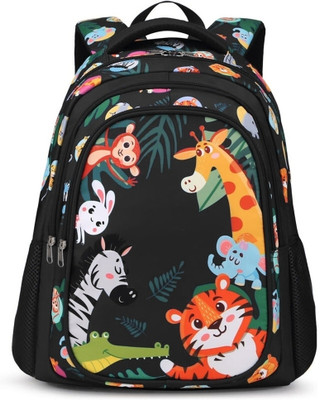 Frantic Waterproof Polyester 26 L School Backpack With Pencil/Staionery Pouch 26 L Backpack(Black)