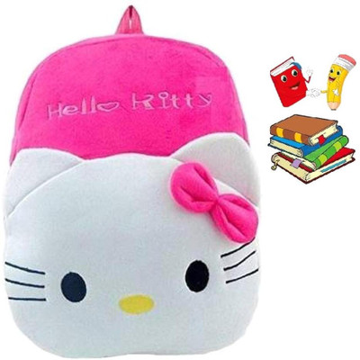 Aveek School Bag For Kids Soft Hellow Kitty 10 L Backpack(Pink)