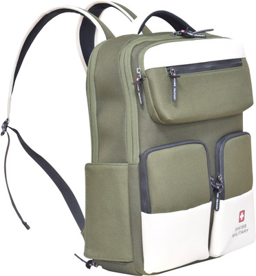 SWISS MILITARY BLIZZARD Laptop Backpack with USB & Type-C Charging Port 21 L Laptop Backpack(Khaki)