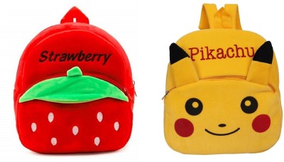 Blue Eyes STRAWBERRY RED & PIKACHU DARK YELLOW 10 L Backpack(Multicolor)